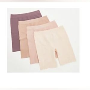 Breezies Set of 4 Seamless Cotton Long Leg Panties Size 1X